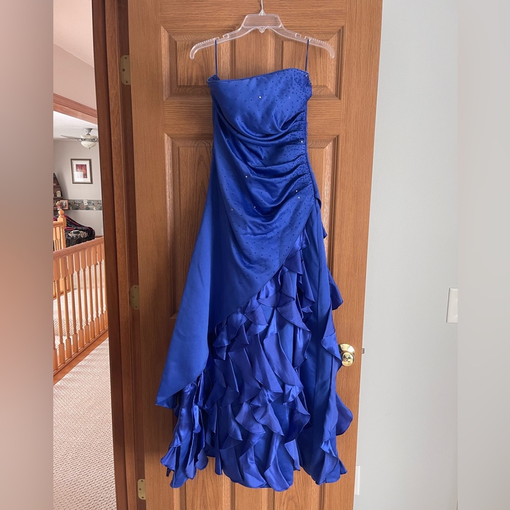 JCPenny Royal Blue Beaded Prom Dress